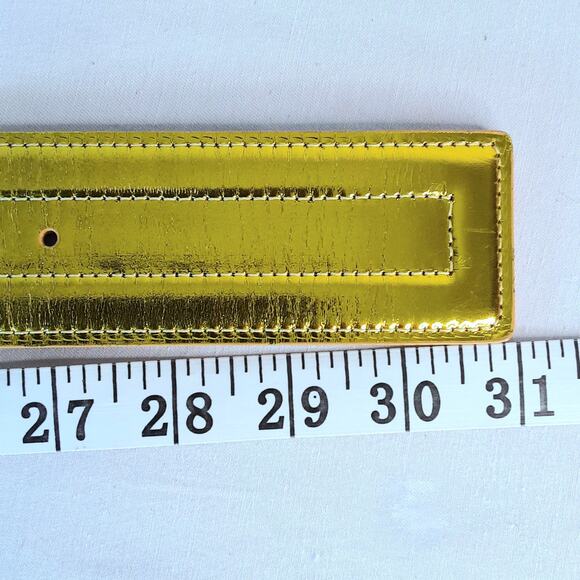 Oscar De La Renta Belt Genuine Patent Leather Golden Wide Width XSmall Waist main image 4